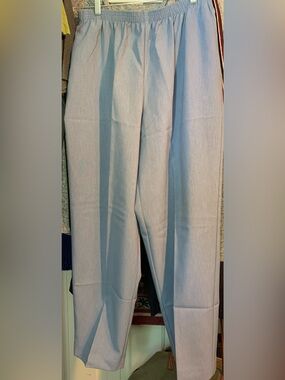 Alfred Dunner Light Blue Elastic Waist Pants